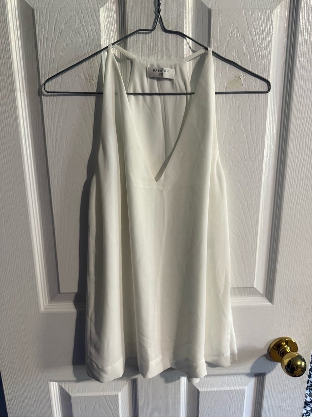 Babaton Ivory V-Neck Halter Camisole